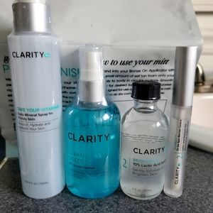 ClarityRx Acne & Blemish Skincare Set with Blue and Silver Packaging